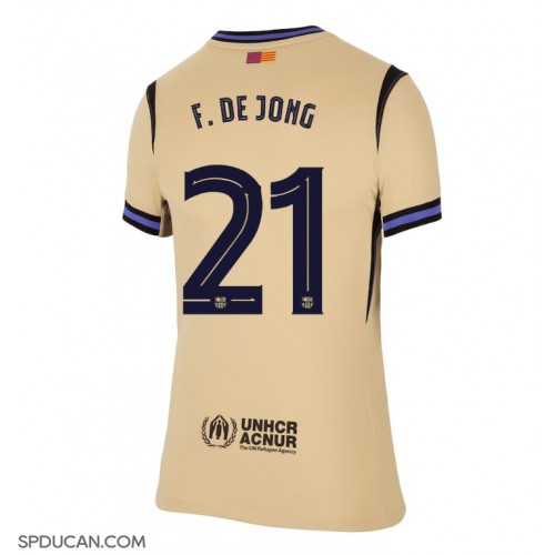 Zenski Nogometni Dres Barcelona Frenkie de Jong #21 Gostujuci 2025-26 Kratak Rukav Zenski Nogometni Dres Barcelona Frenkie de Jong #21 Gostujuci 2025-26 Kratak Rukav